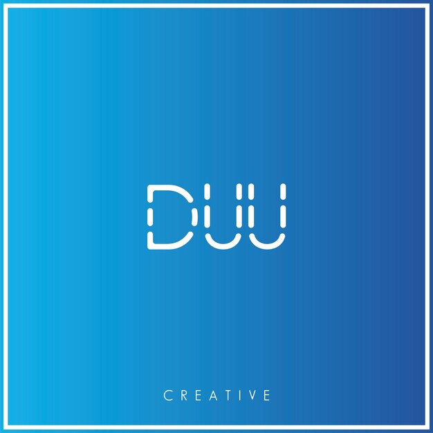 DUU Premium Vector último diseño de logotipo diseño creativo de logotipo vector ilustración monograma de logotipo mínimo