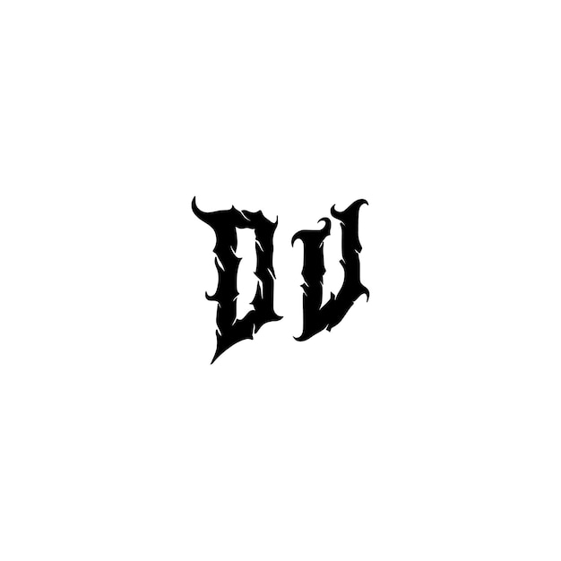 DV monograma logotipo diseño carta texto nombre símbolo monocromo logotipo alfabeto carácter simple logotipo