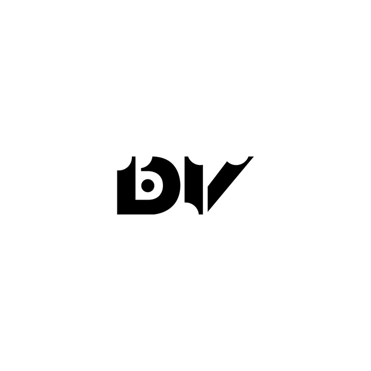 Vector dv monograma logotipo diseño carta texto nombre símbolo monocromo logotipo alfabeto carácter simple logotipo