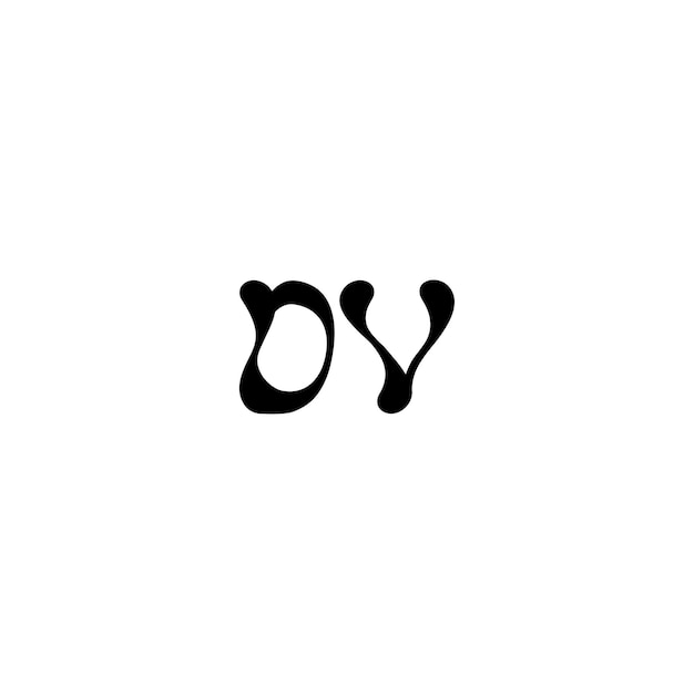 DV monograma logotipo diseño carta texto nombre símbolo monocromo logotipo alfabeto carácter simple logotipo