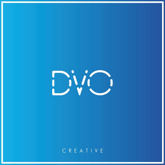 DVO Premium Vector último diseño de logotipo Diseño creativo de logotipo Ilustración vectorial Logotipo mínimo Monograma