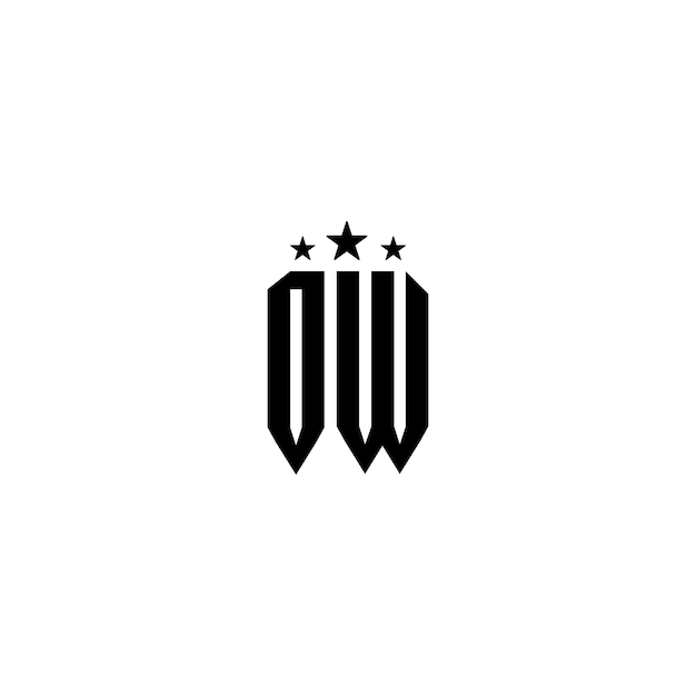 DW monograma logotipo diseño carta texto nombre símbolo monocromo logotipo alfabeto carácter simple logotipo
