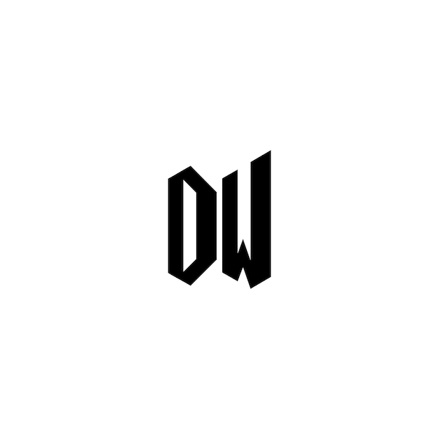 DW monograma logotipo diseño carta texto nombre símbolo monocromo logotipo alfabeto carácter simple logotipo