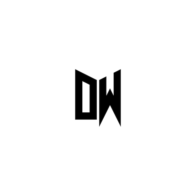 DW monograma logotipo diseño carta texto nombre símbolo monocromo logotipo alfabeto carácter simple logotipo