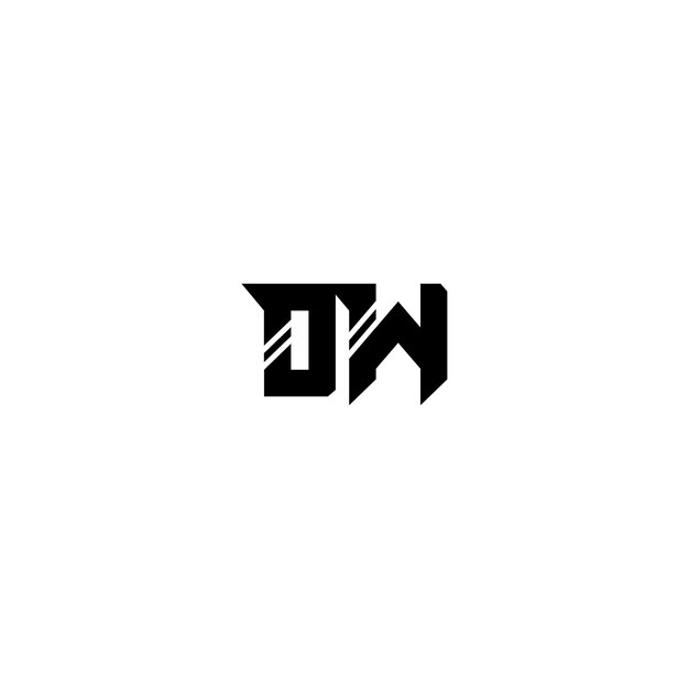 DW monograma logotipo diseño carta texto nombre símbolo monocromo logotipo alfabeto carácter simple logotipo