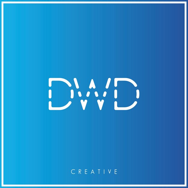 DWD Premium Vector último diseño de logotipo Diseño creativo de logotipo Ilustración vectorial Logotipo mínimo Monograma