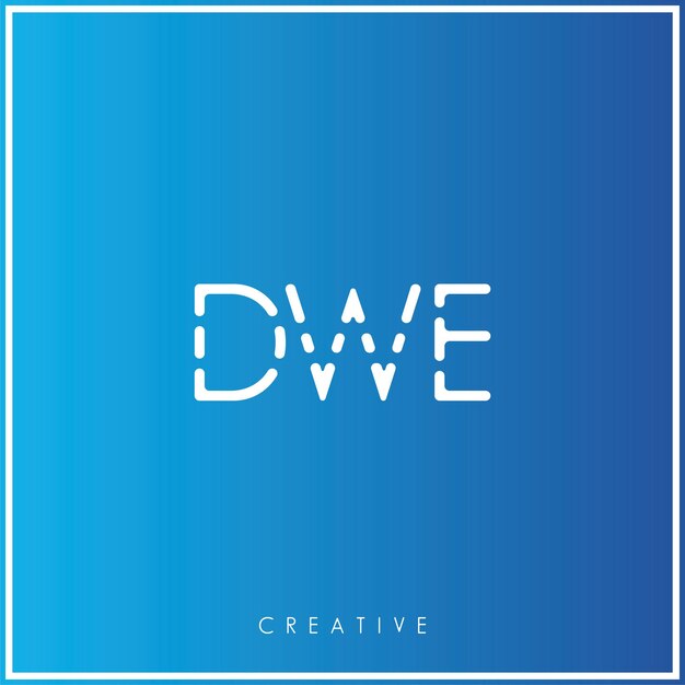 DWE Premium Vector último diseño de logotipo Diseño creativo de logotipo Ilustración vectorial Logotipo mínimo Monograma
