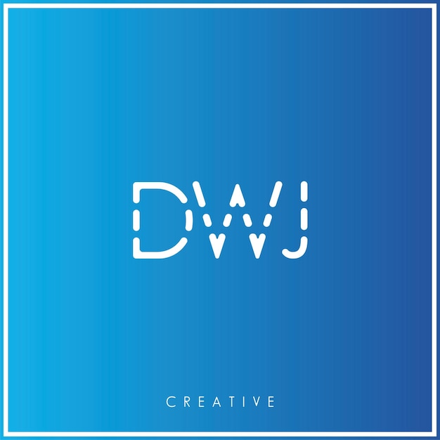 DWJ Premium Vector último diseño de logotipo Diseño creativo de logotipo Ilustración vectorial Logotipo mínimo Monograma