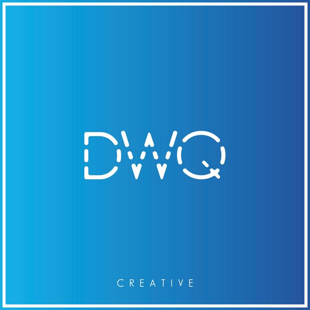 DWQ Premium Vector último diseño de logotipo Diseño creativo de logotipo Ilustración vectorial Logotipo mínimo Monograma
