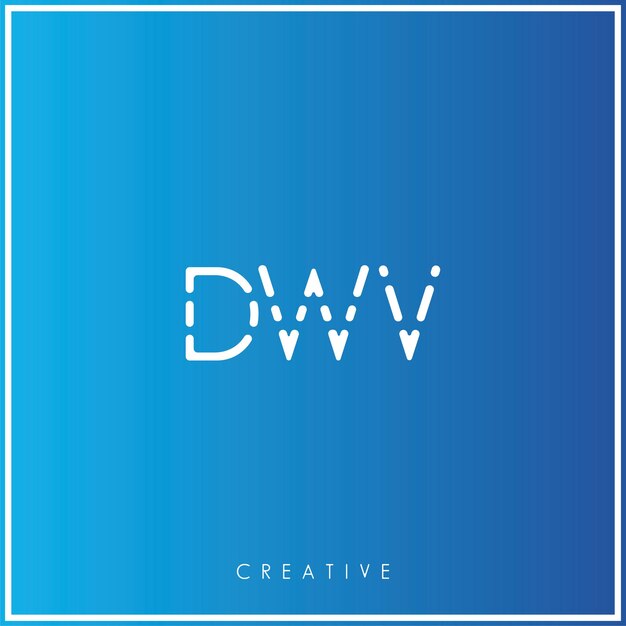DWV Premium Vector último diseño de logotipo Diseño creativo de logotipo Ilustración vectorial Logotipo mínimo Monograma