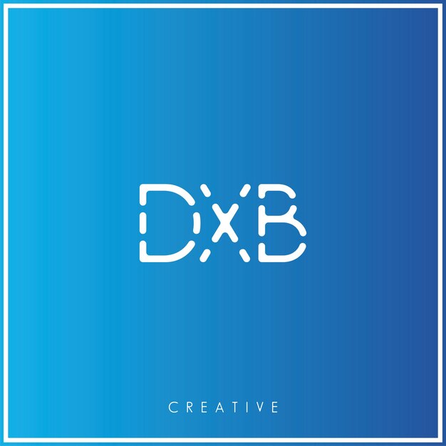 DXB Premium Vector último diseño de logotipo Diseño creativo de logotipo Ilustración vectorial Logotipo mínimo Monograma