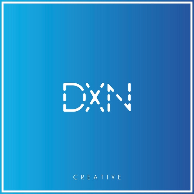 DXN Premium Vector último diseño de logotipo Diseño creativo de logotipo Ilustración vectorial Logotipo mínimo Monograma