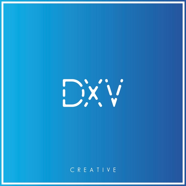 DXV Premium Vector último diseño de logotipo Diseño creativo de logotipo Ilustración vectorial Logotipo mínimo Monograma