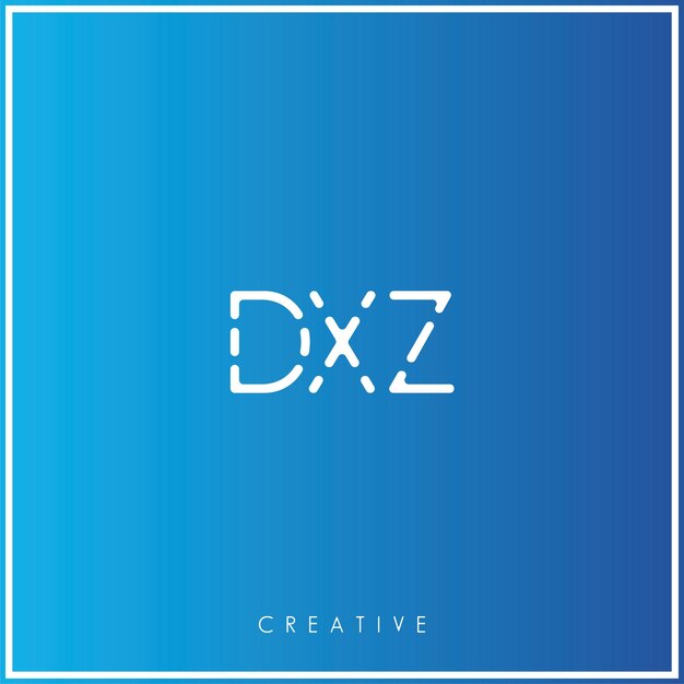 DXZ Premium Vector último diseño de logotipo Diseño creativo de logotipo Ilustración vectorial Logotipo mínimo Monograma