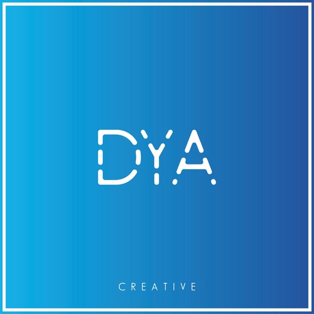 DYA Premium Vector último diseño de logotipo Diseño creativo de logotipo Ilustración vectorial Logotipo mínimo Monograma