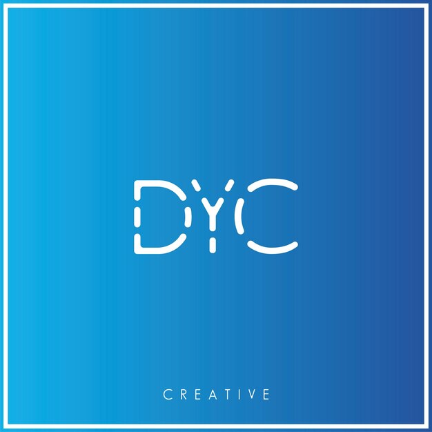 DYC Premium Vector último diseño de logotipo Diseño creativo de logotipo Ilustración vectorial Logotipo mínimo Monograma