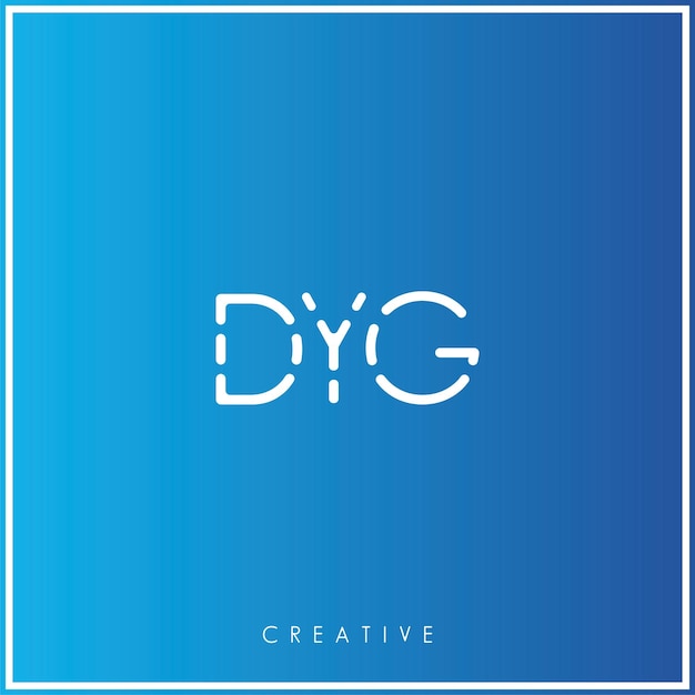 DYG Premium Vector último diseño de logotipo Diseño creativo de logotipo Ilustración vectorial Logotipo mínimo Monograma