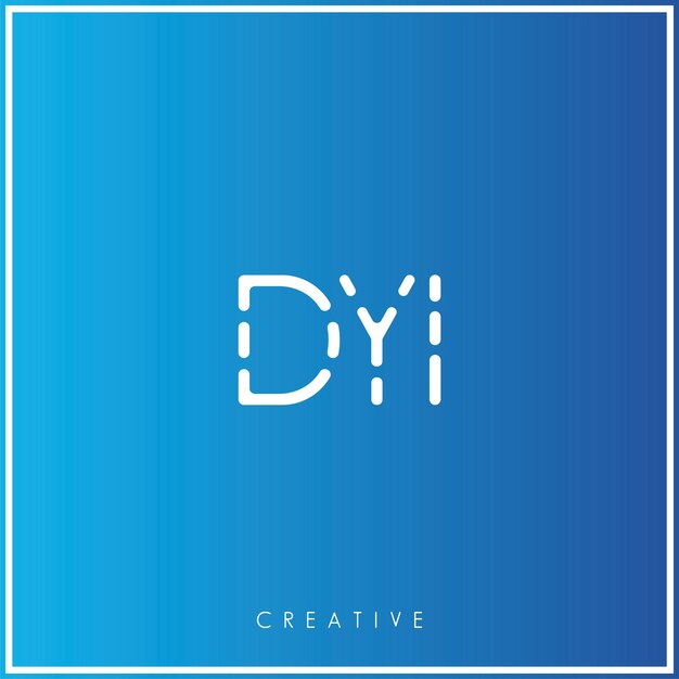 Dyi premium vector último diseño de logotipo diseño creativo de logotipo ilustración vectorial logotipo mínimo monograma