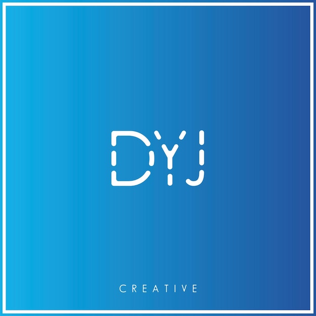 DYJ Premium Vector último diseño de logotipo Diseño creativo de logotipo Ilustración vectorial Logotipo mínimo Monograma