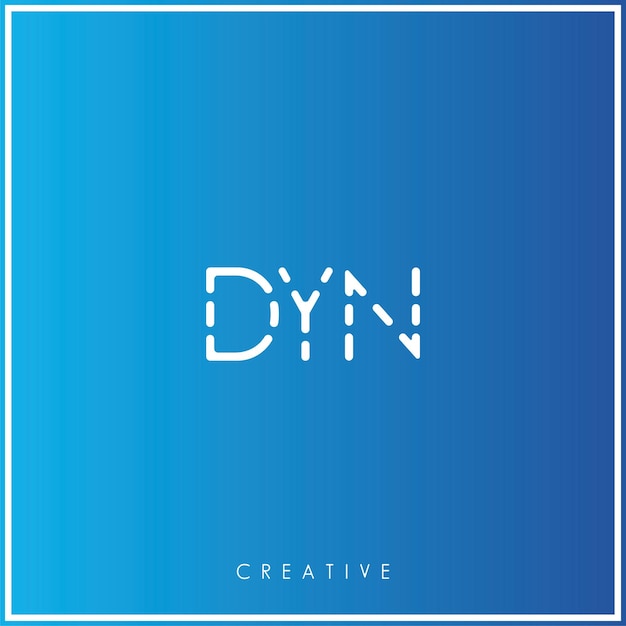 DYN Premium Vector último diseño de logotipo Diseño creativo de logotipo Ilustración vectorial Logotipo mínimo Monograma