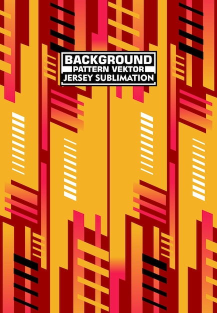 Dynamic Geometric Jersey Sublimation Design with Red Orange and Yellow Stripes
