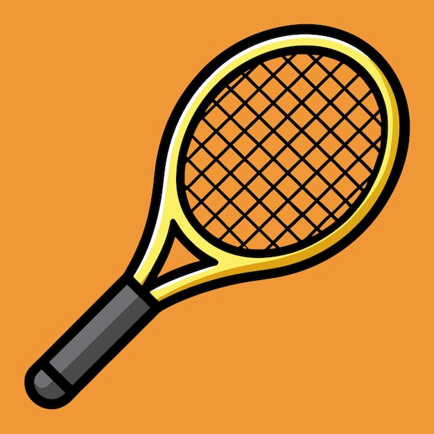 Dynamic Tennis Racket Clip Art para proyectos de diseño deportivo y recreativo