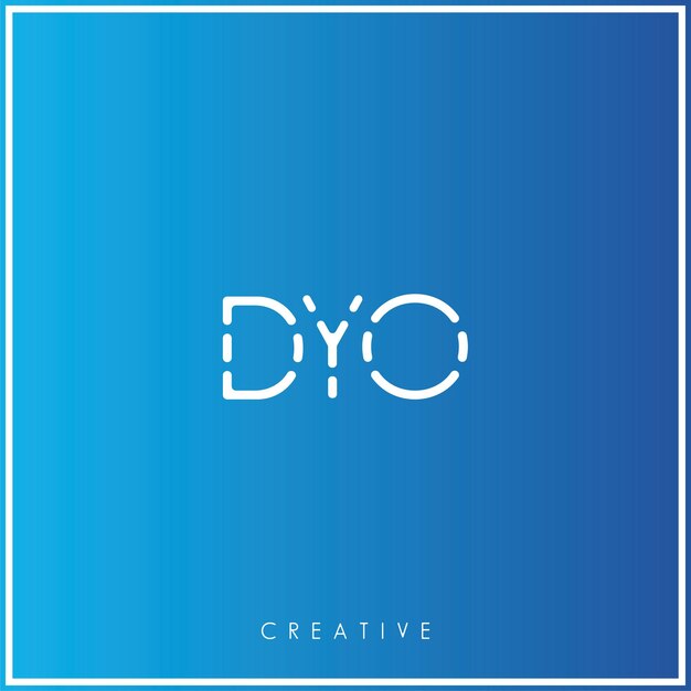 DYO Premium Vector último diseño de logotipo Diseño creativo de logotipo Ilustración vectorial Logotipo mínimo Monograma