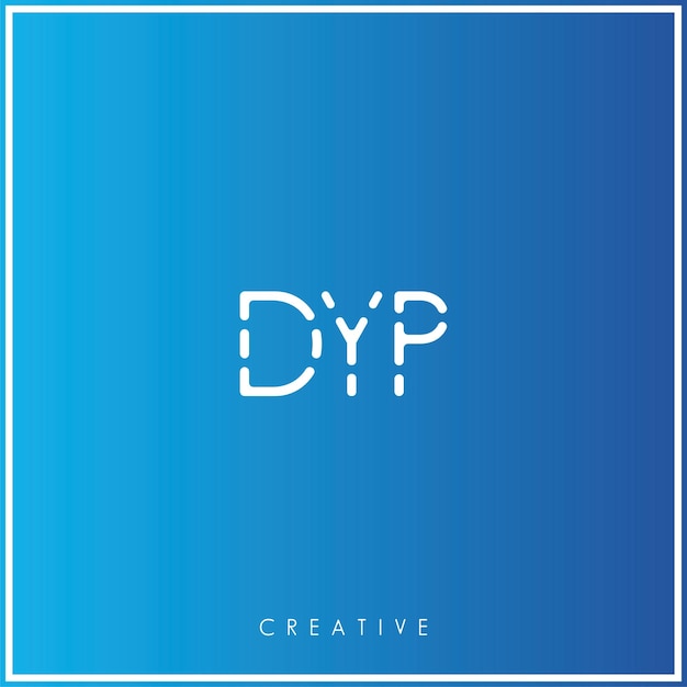 DYP Premium Vector último diseño de logotipo Diseño creativo de logotipo Ilustración vectorial Logotipo mínimo Monograma