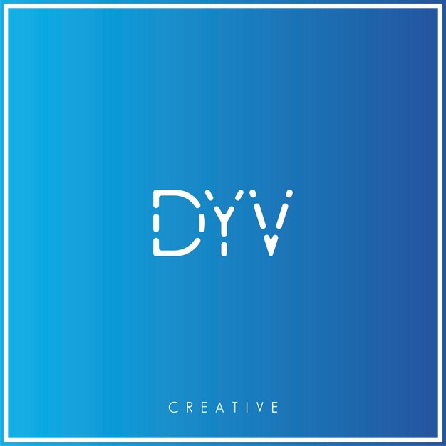 DYV Premium Vector último diseño de logotipo Diseño creativo de logotipo Ilustración vectorial Logotipo mínimo Monograma