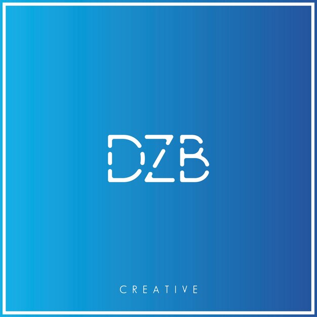 Vector dzb premium vector último diseño de logotipo diseño creativo de logotipo ilustración vectorial logotipo mínimo monograma