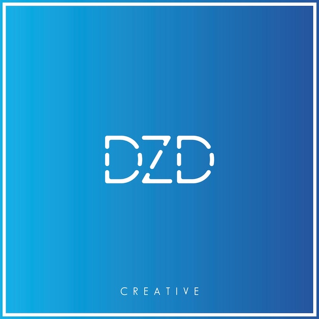 DZD Premium Vector último diseño de logotipo Diseño creativo de logotipo Ilustración vectorial Logotipo mínimo Monograma
