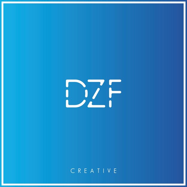 DZF Premium Vector último diseño de logotipo Diseño creativo de logotipo Ilustración vectorial Logotipo mínimo Monograma