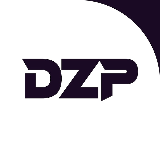 DZP moderno minimalista plano inicial monograma marca de negocios diseño de logotipo vectorial sencillo