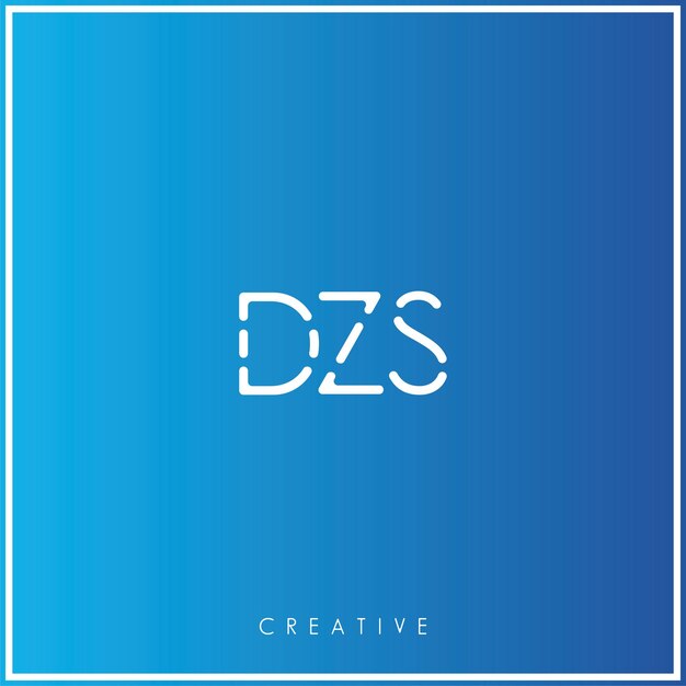 DZS Premium Vector último diseño de logotipo Diseño creativo de logotipo Ilustración vectorial Logotipo mínimo Monograma