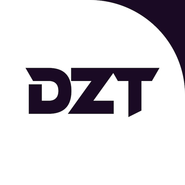 DZT abstract creativo alfabeto moderno letra mínima inicial símbolo de negocio icono logotipo vectorial