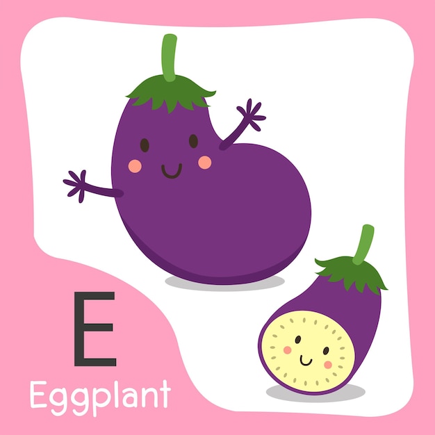 e berenjena fruta linda