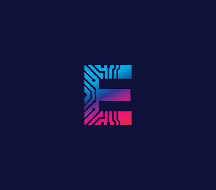 Vector e concepto de diseño del logotipo de la tecnología alphabet