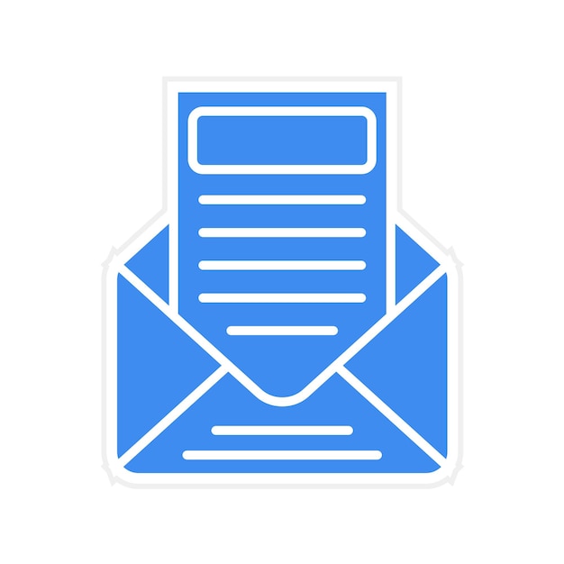 E imagen vectorial del icono del boletín informativo Se puede utilizar para la redacción