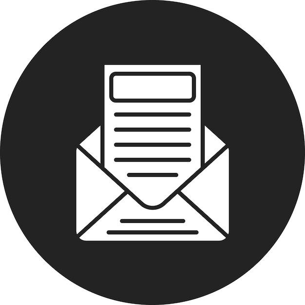 E imagen vectorial del icono del boletín informativo Se puede utilizar para la redacción