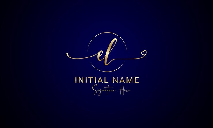 EL LE E y L Letra inicial LuxuryPremium Logotipo