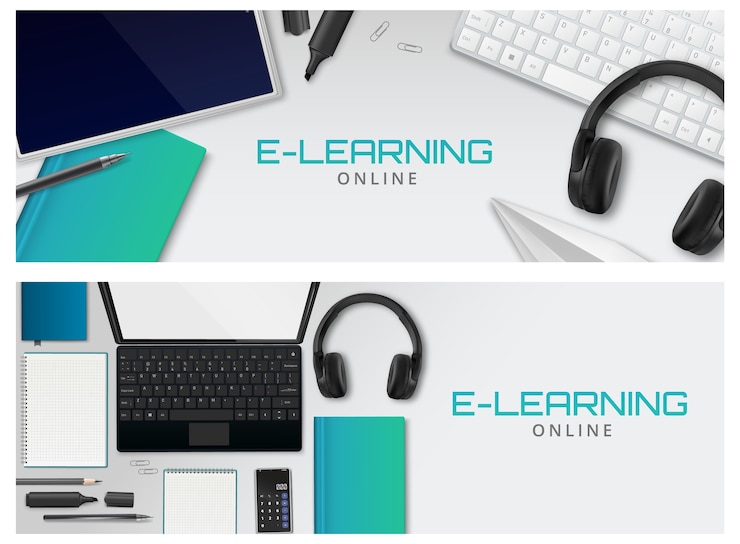 Vector e-learning online: digital education concepts