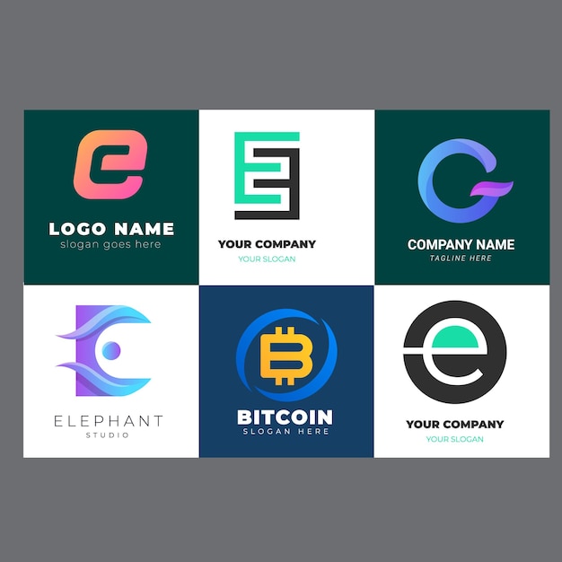 e letra del alfabeto inicial diseño de gradiente colorido marca empresarial corporativa empresa logotipo abstracto de