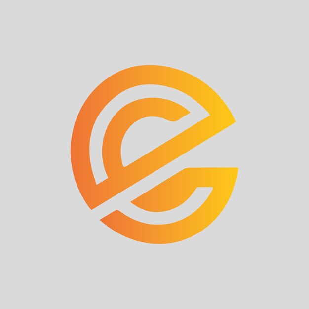 E letra Logo gradiente diseño colorido ilustración plantilla de logo diseño letra plana e vectores de logotipo