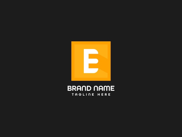 e logotipo de letra moderna