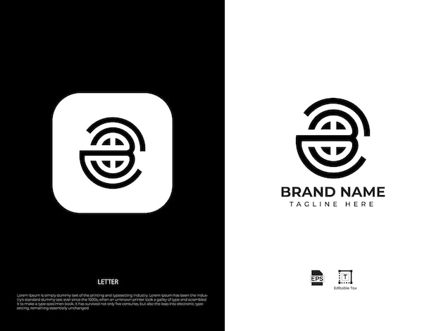 e monogram logo design