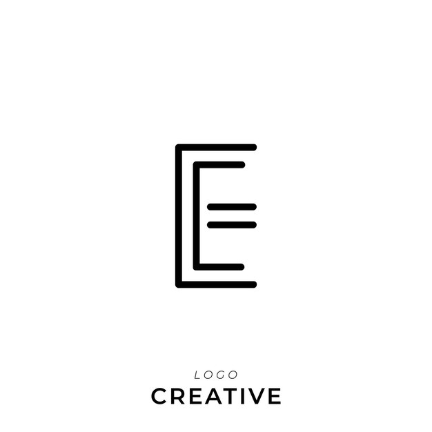E Premium Creative Latter Diseño de logotipo Compañía de marca Logotipo Diseño del logotipo Ilustración vectorial