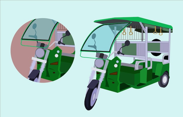 Vector e rickshaw vector