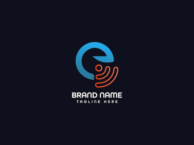 e wifi logotipo mejor diseño para negocios