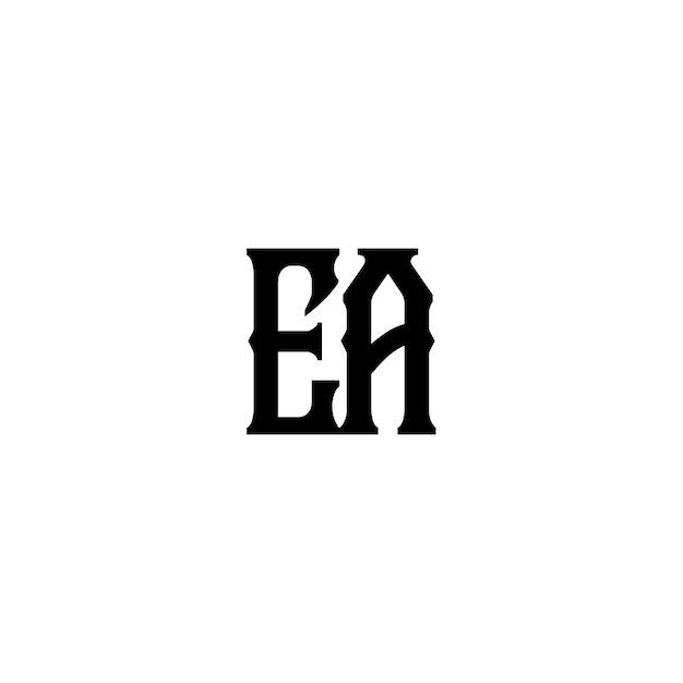 EA monograma logotipo diseño carta texto nombre símbolo monocromo logotipo alfabeto carácter simple logotipo