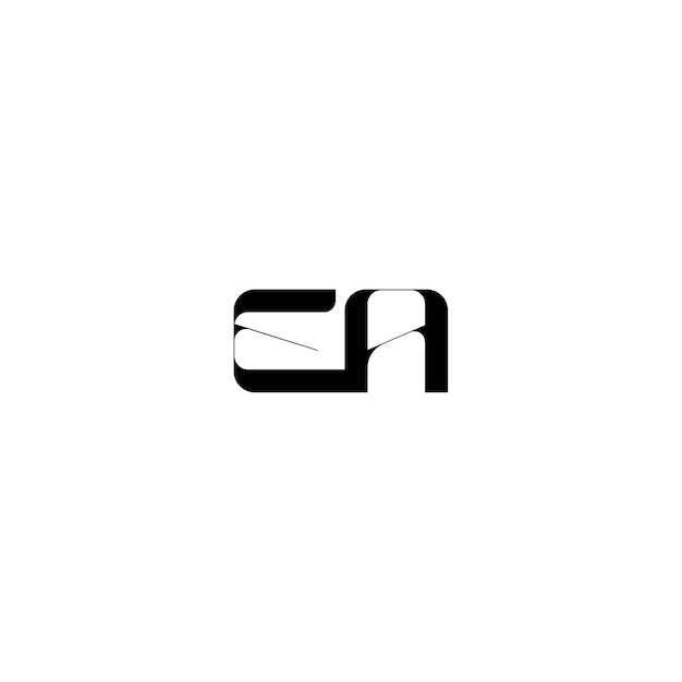 EA monograma logotipo diseño carta texto nombre símbolo monocromo logotipo alfabeto carácter simple logotipo